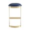 Manhattan Comfort Aura Bar Stool in Blue and Polished Brass BS006-BL - alternate 2